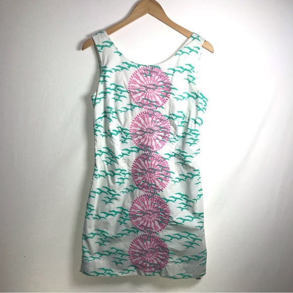 Lilly Pulitzer Dresses & Skirts - Lilly Pulitzer Embroidered Summer Delia Dress Hotty Pink Flock To Me Seagull 8